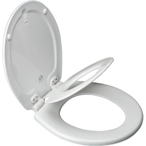 Bemis 583SLOW - Round NextStep? Built-in Potty Seat?, Whisper?Close? with Easy?Clean & Change? Hinges and STA-TITE?