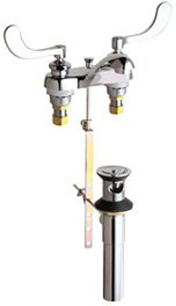 Chicago Faucets - 797-317XKCP - 4-inch Center Lavatory Faucet with Pop-Up Drain Chicago Faucets - 797-317XKCP - 4-inch Center Lavatory Faucet with Pop-Up Drain