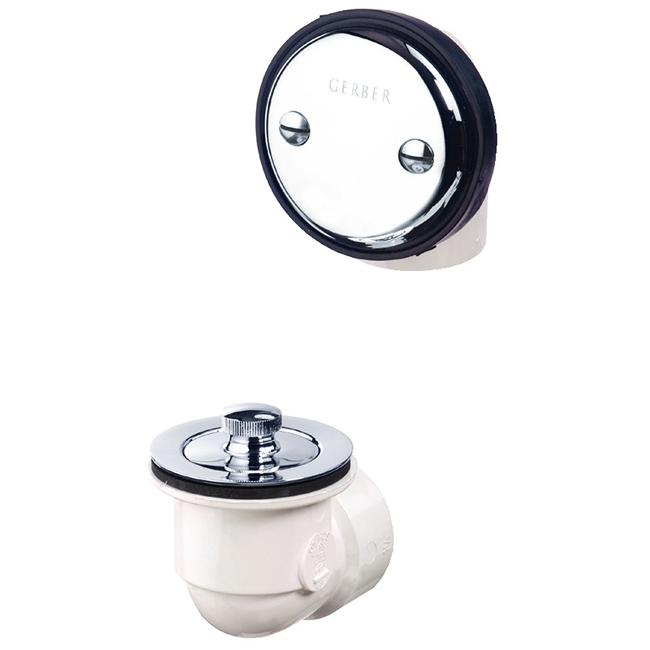 Gerber 41-552 Gerber Classics Schedule 40 Pvc Lift & Turn Drain Kit For Standard Tub (Chrome)