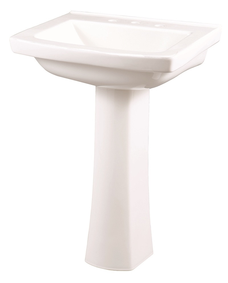 Gerber 22-519 Burr Ridge Standard 8"CC Ped Lav Combo: 12-519 Lav w/ 29-848 Ped White