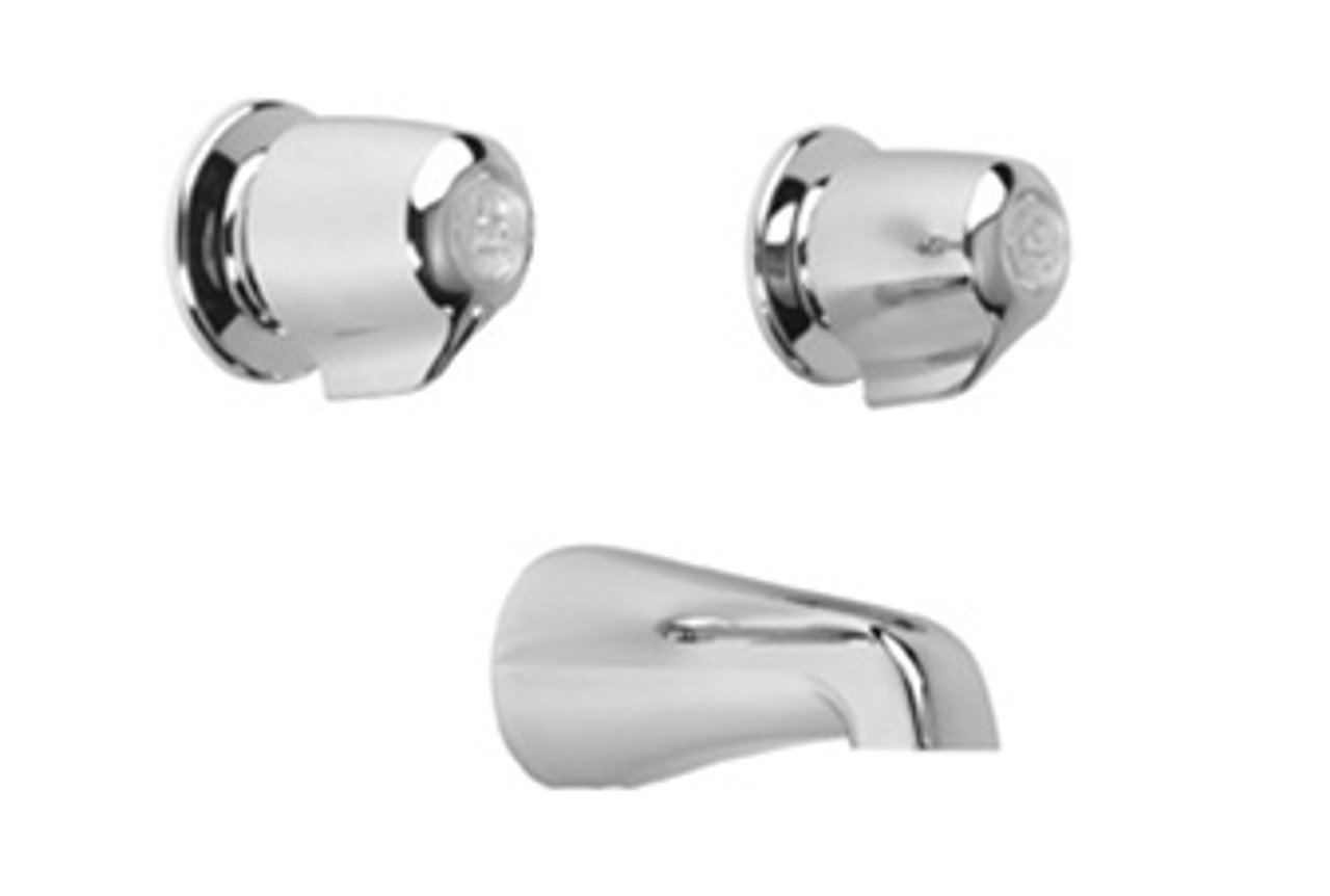 Gerber - 48-811 Tub Filler Faucet with 8 inch Centers, Sweat Connections, Compression Style Stems, Metal Handles and Threaded Escutcheons