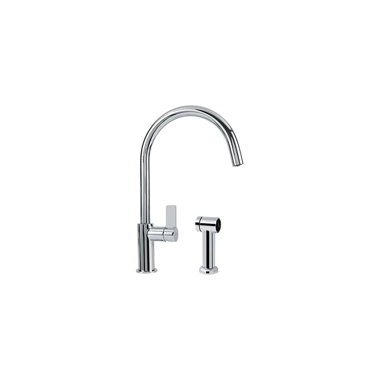 Franke FFS3100 Ambient Series Arc Spout With Side Lever And Side Spray, Polished Chrome
