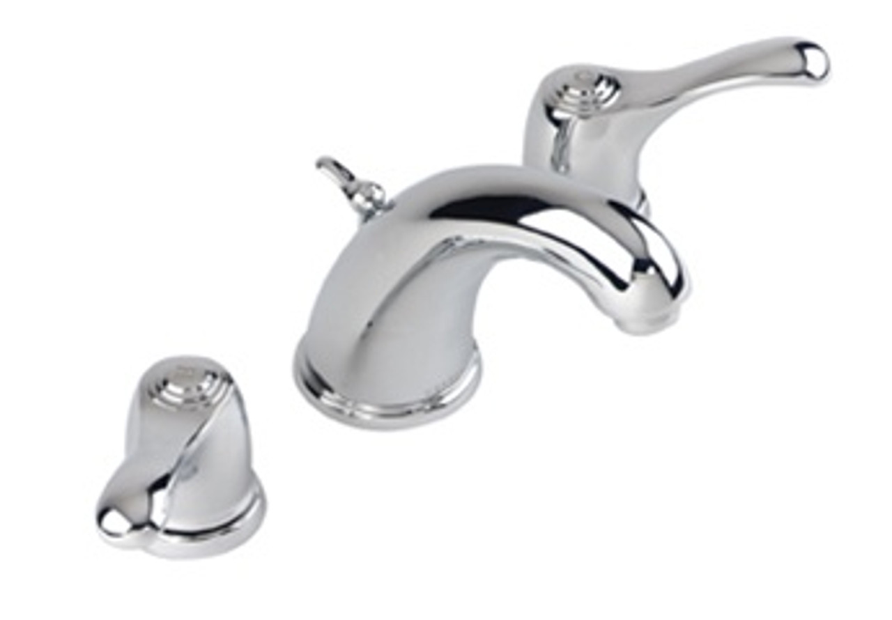Gerber 43-271 Allerton? Two Handle Widespread Lavatory Faucet with Adjustable 8"- 12" centers and Brass pop-up, Chrome Finish