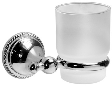 Meridian 2202450 - Glass Tumbler with Holder (Solid Brass Construction) - 18K Gold