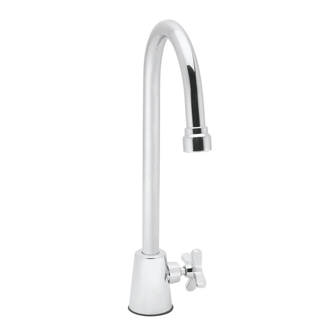 Speakman SC-7111 - Commander single hanldle lab faucet with 5 1/4-inch deep gooseneck rigid or swivel and cross handle