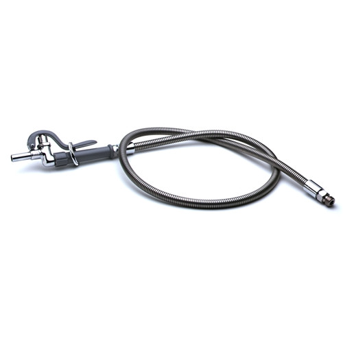 T&S Brass - B-0102-B - Pot & Glass Filler, Straight End Nozzle, 68-inch Flexible Stainless Steel Hose