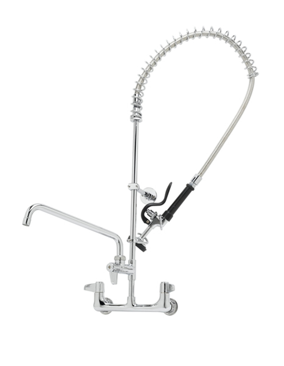 T&S Brass - 5PR-8W12 - Pre-Rinse, Wall Mount Base, 8-inch Centers, 6-inch Wall Bracket, 12-inch Add-On Faucet T&S Brass - 5PR-8W12 - Pre-Rinse, Wall Mount Base, 8-inch Centers, 6-inch Wall Bracket, 12-inch Add-On Faucet