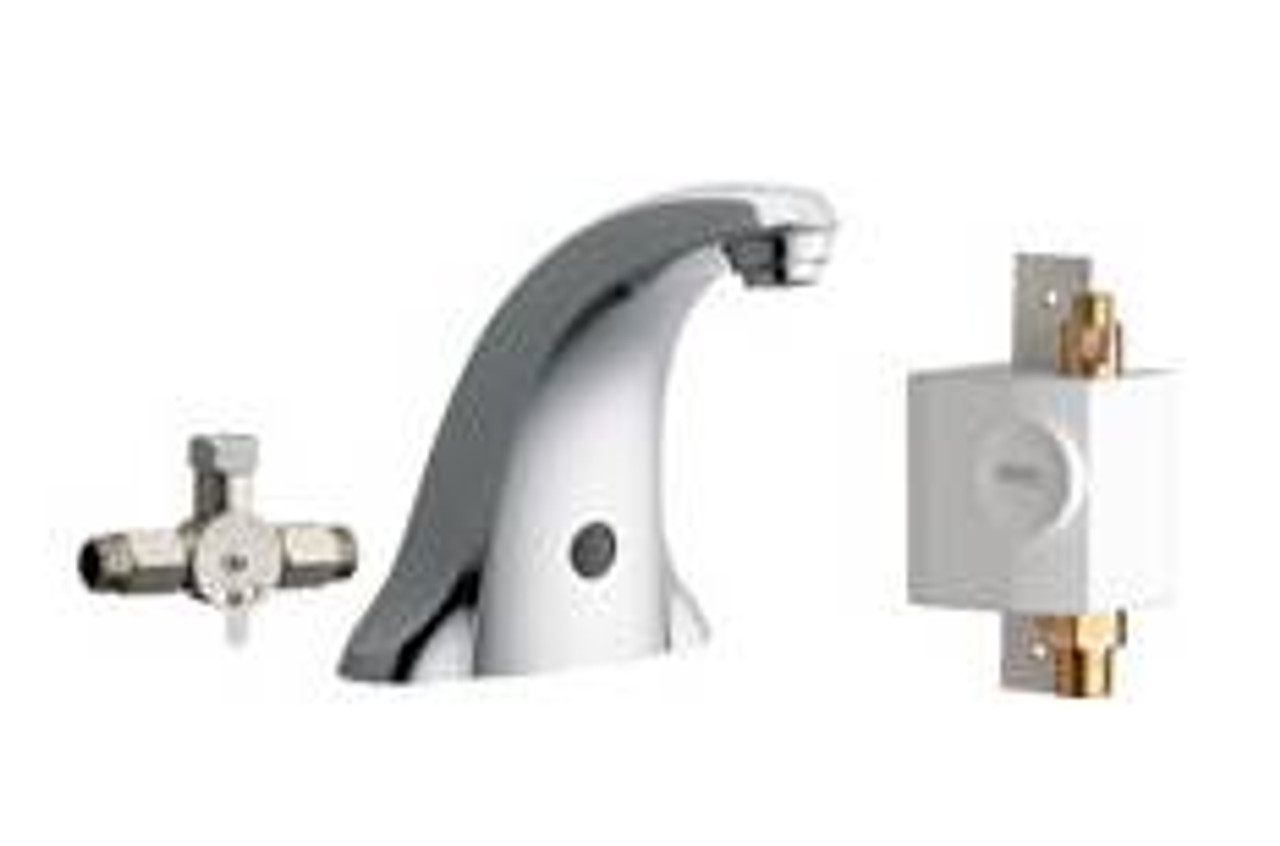 Chicago Faucets 116.966.AB.1 - E-TRONIC® 40 TRADITIONAL SINK FAUCET WITH DUAL BEAM INFRARED SENSOR
