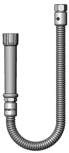 T&S Brass - B-0028-H - Hose, 28-inch Flexible Stainless Steel
