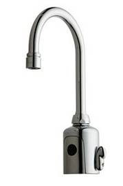 Hytronics - Single Hole Faucet, Deck Mount, Electronic Faucet with Gooseneck Spout and Dual Beam Infrared Sensor
