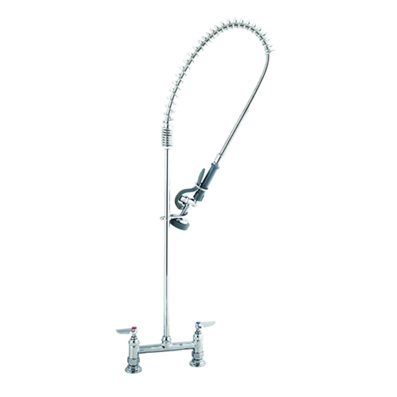 T&S Brass - B-0123-M - Master Pack (6) - 8-inch center deck Faucet with B-0107 Spray Valve and 1/2-inch NPT Female Inlets, NO Wall Bracket