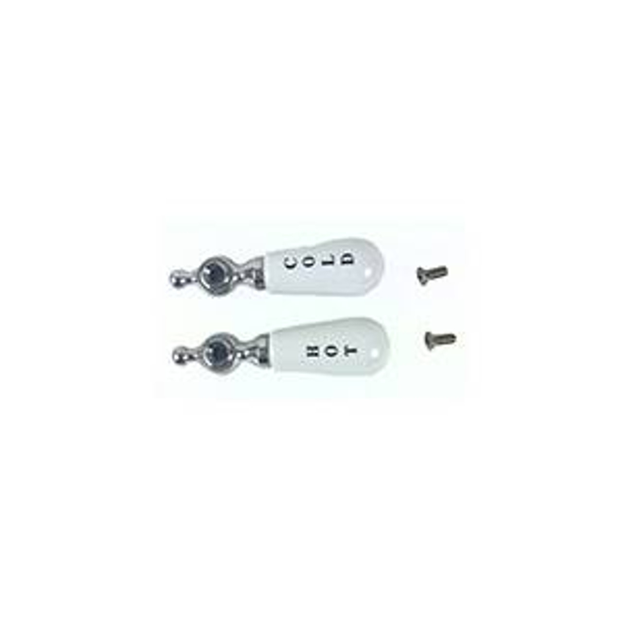 Chicago Faucet - 372-HPRJKCPR - Porcelain Lever Handles - Chrome (Pair)