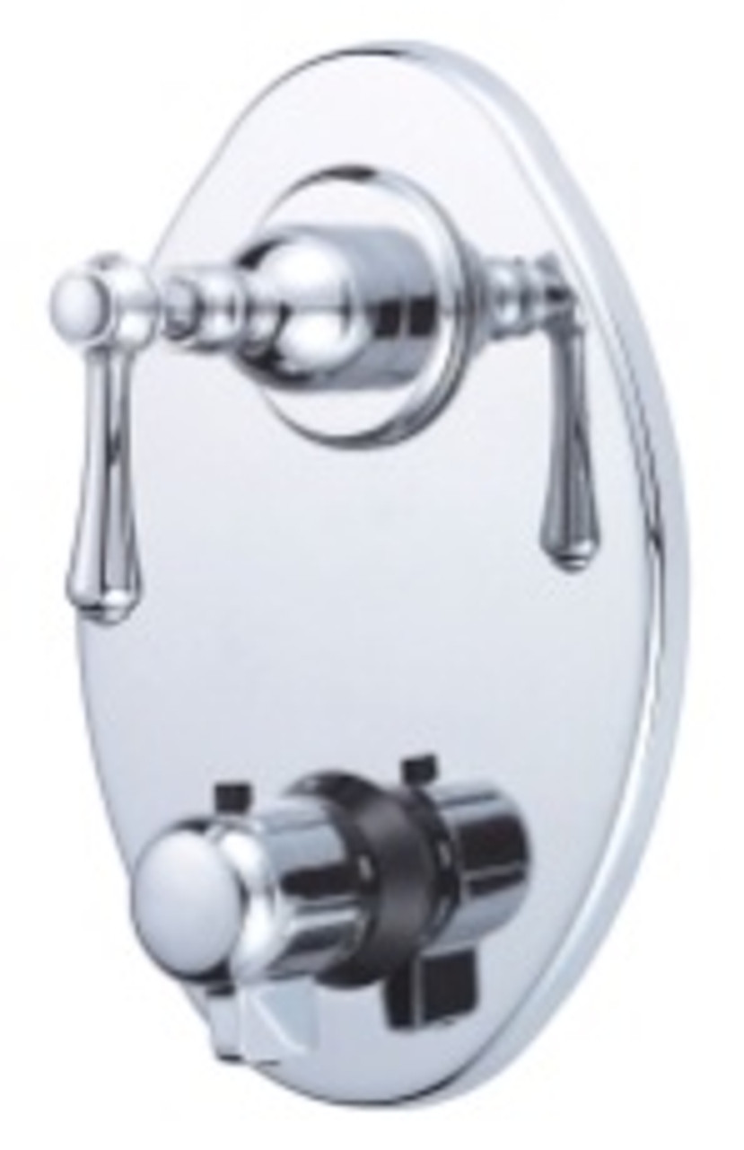 Danze D560157T - Opulence Two Handle TRIM 1/2-inch Thermostatic Valve Lever Handle - Polished Chrome