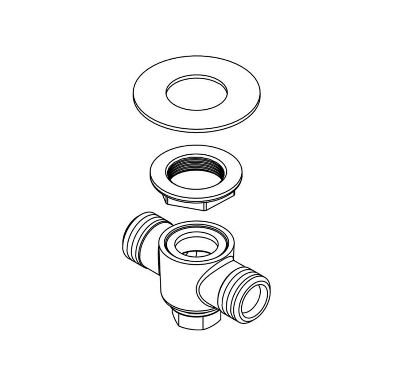 CENTRAL BRASS G-2090-S Spout Shank Trim Group