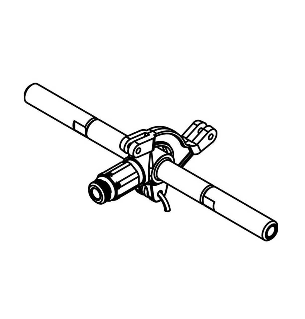 CENTRAL BRASS CS-43009 8â€³ Center Tee With Rocker Arm for Shelf Back/Slant Back Lavatory Faucet