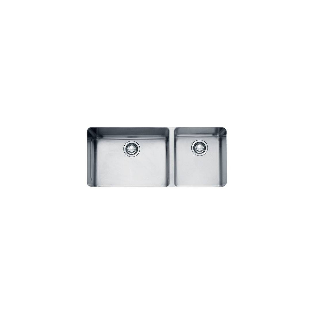 Franke KBX12039 Kubus 38-4/7" X 18-1/8" Double Bowl Undermount Sink, Stainless Steel