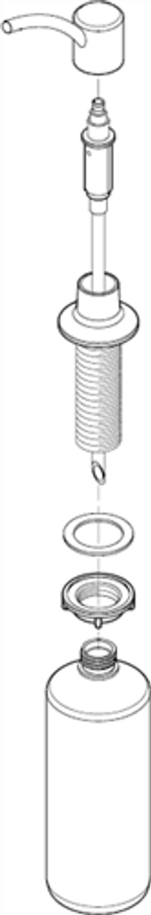 Pfister Faucets 961-500A - Polished Chrome Soap Disp Pfister Faucets 961-500A - Polished Chrome Soap Disp