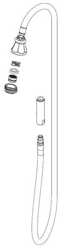 Pfister Faucets 951-063A - Polished Chrome Pull Out Spray Head