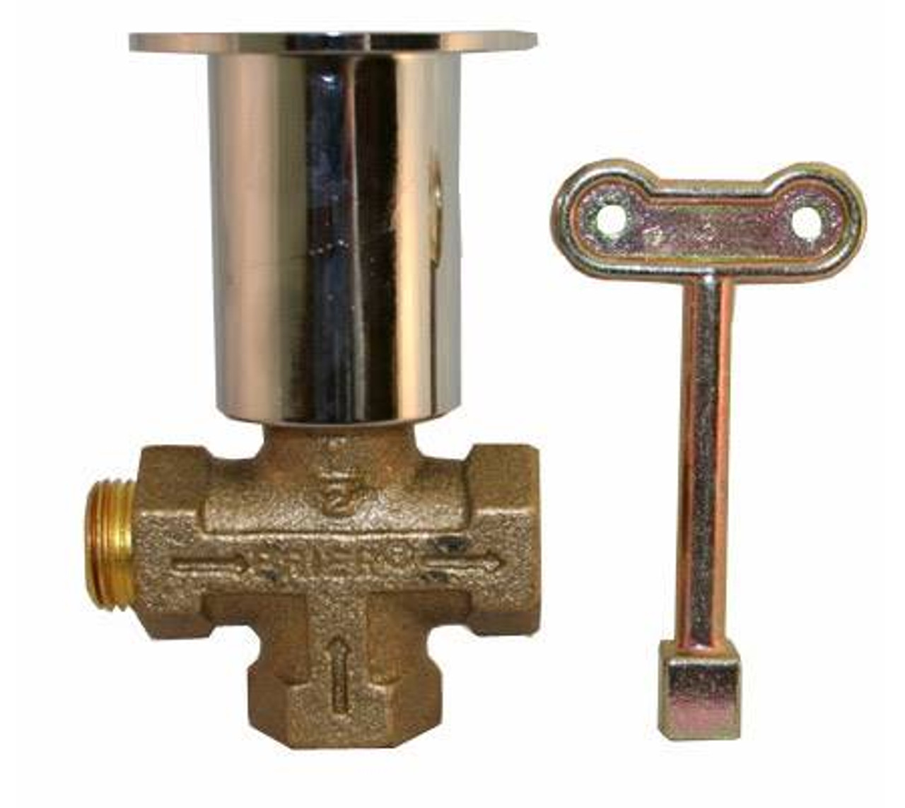 Prier Products - C-64BR - 3 Way Log Lighter Valve; 1/2-inch FPT; Polished Brass Escutcheon Prier Products - C-64BR - 3 Way Log Lighter Valve; 1/2-inch FPT; Polished Brass Escutcheon