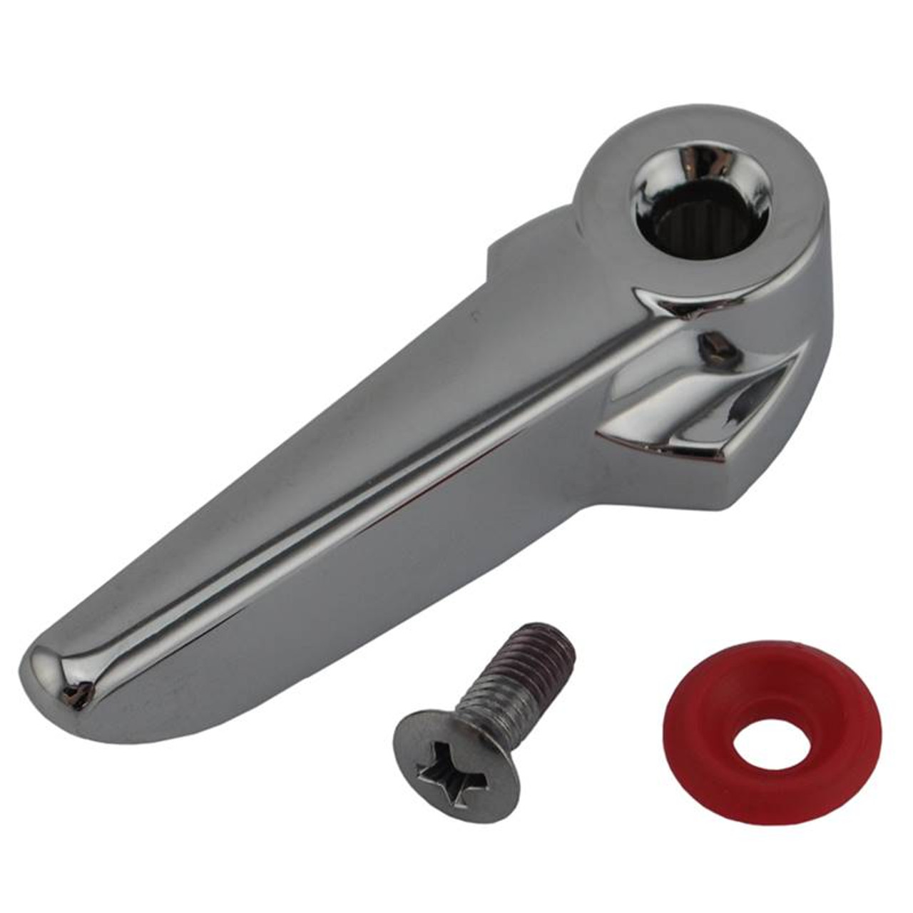 T&S Brass - 001637-45 - Lever Handle, Red Index (Hot), Screw