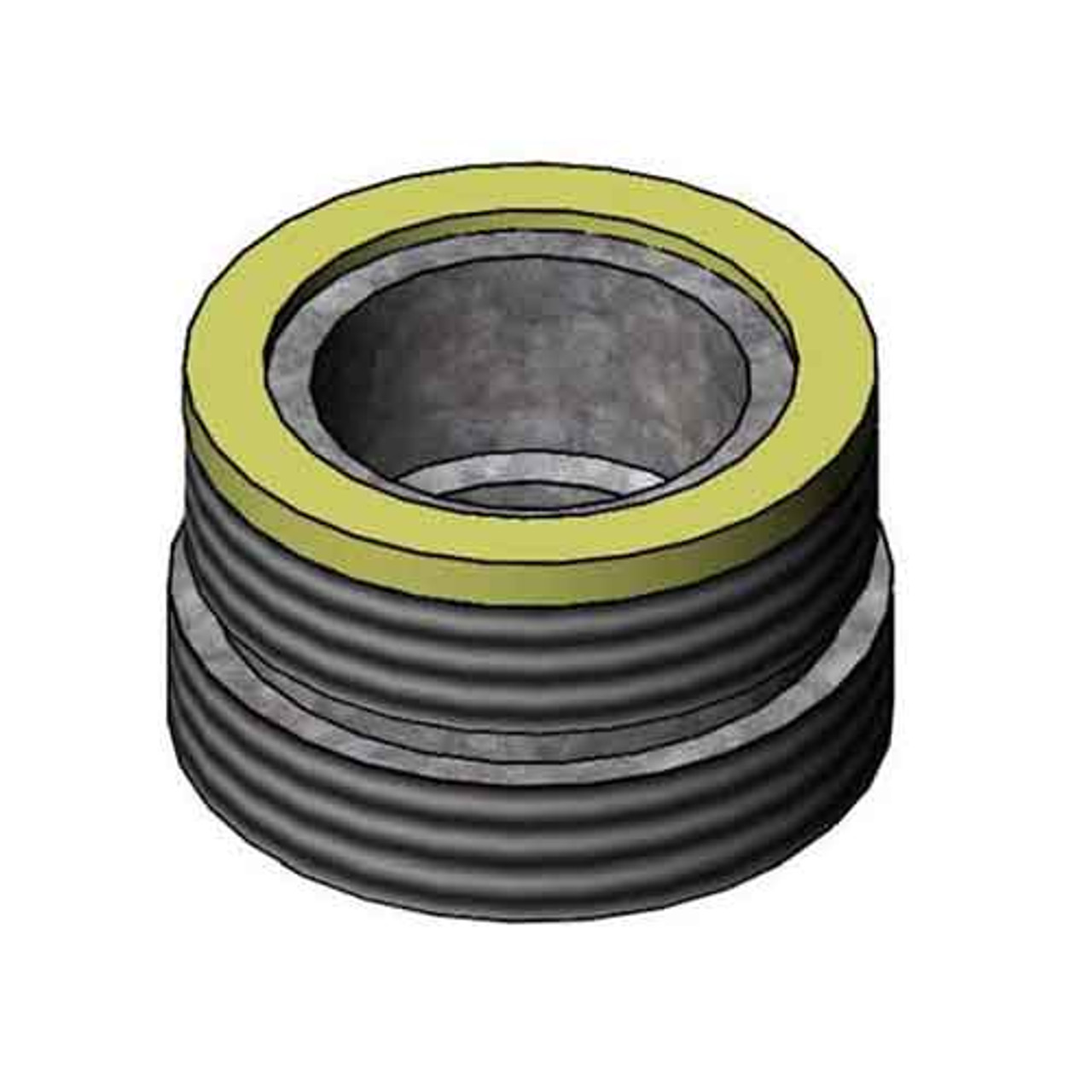 Rough chrome plated aerator adapter with 55/64-27 UN male x 13/16-27 UN male and washer. Certified to NSF 61-Section 9 and NSF 372.