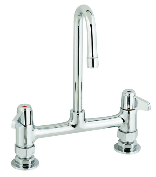 T&S Brass - 5F-8DLX03 - Faucet, 8-inch Centers, Deck Mount, 3-inch Spout