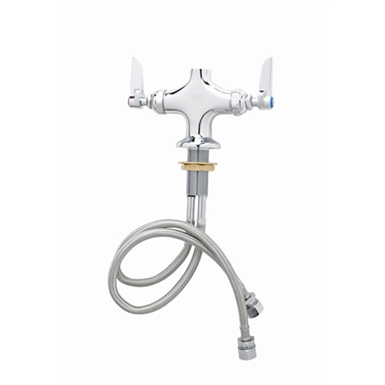 T&S Brass - 002824-40 - Pre-Rinse Base Faucet, Single Hole Base, 4-inch Spreader