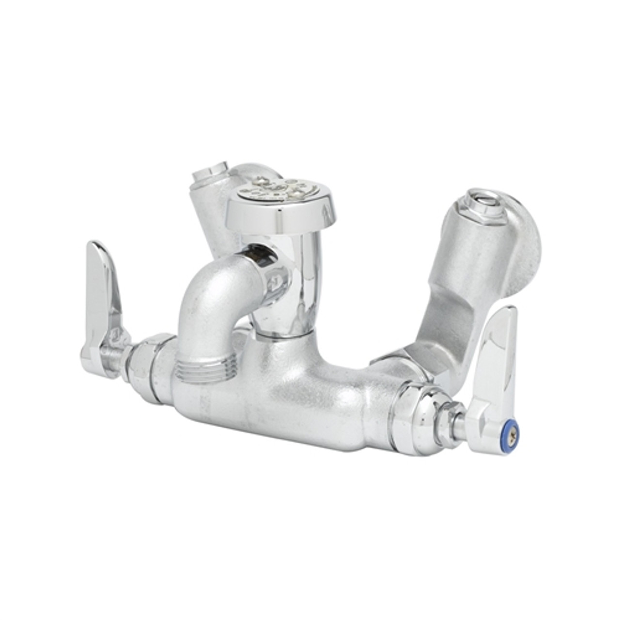 T&S Brass - B-0669-02 - Service Sink Faucet, Wall Mount, Adjustable Center, Vac. Breaker, Pail Hook, Integral Stop T&S Brass - B-0669-02 - Service Sink Faucet, Wall Mount, Adjustable Center, Vac. Breaker, Pail Hook, Integral Stop