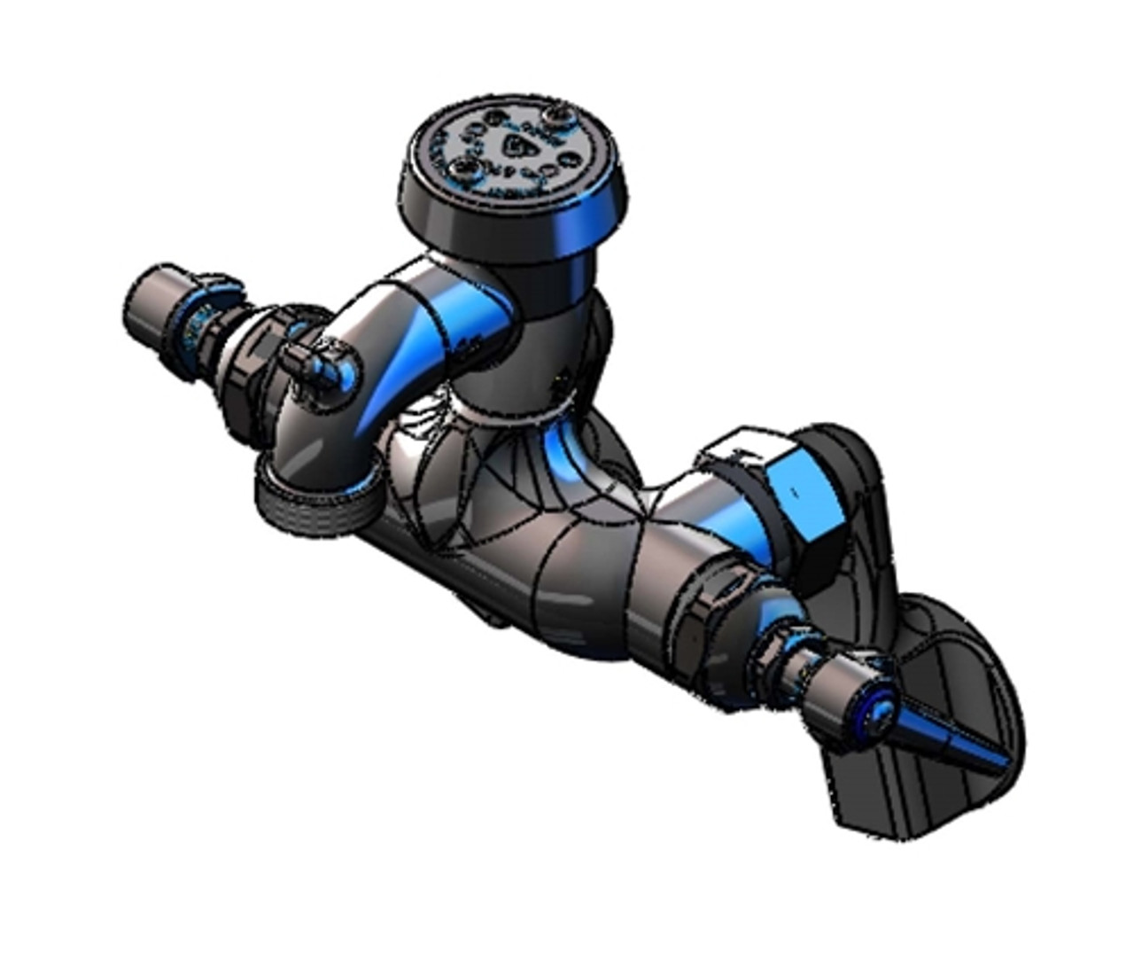 T&S Brass - B-0670-01 - Service Sink Faucet, Wall Mount, Adjustable Centers, Vac. Breaker, Pail Hook