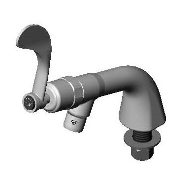 T&S Brass - B-0805-01 - Metering Faucet, Single Temperature, 4-inch Wrist Action Handle, 1/2-inch NPT Male Shank