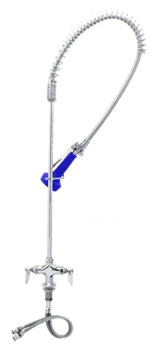 T&S Brass - B-0113-08 - Single Hole Deck Mounted Easy Install Pre-Rinse Faucet with B-0108 JetSpray Valve (1.48 GPM) - NO Wall Bracket