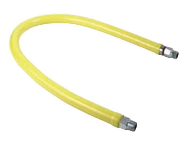 T&S Brass - HG-2C-36K - Gas Hose, Free Spin Fittings, 1/2-inch NPT, 36-inch Long, Includes Installation Kit