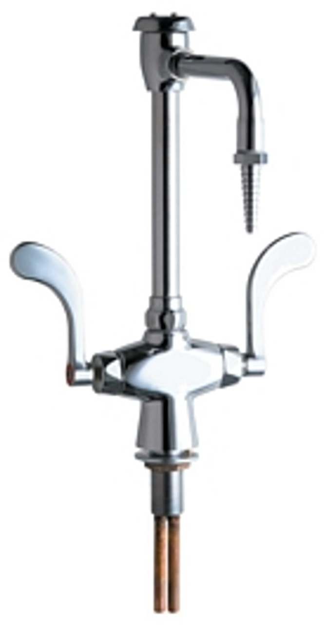 Chicago Faucets 930-VR317XKCP - VANDAL PROOF HOT AND COLD WATER MIXING FAUCET