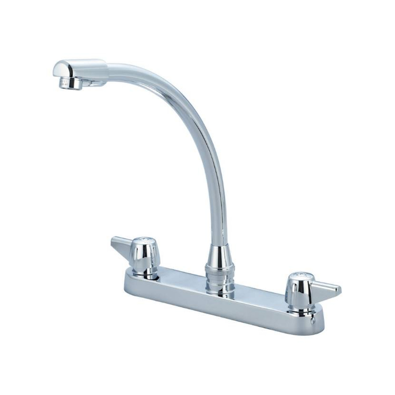 CENTRAL BRASS 80122-A07 Two Handle Cast Brass Kitchen Faucet 8-3/4" Hi-Rise Spout