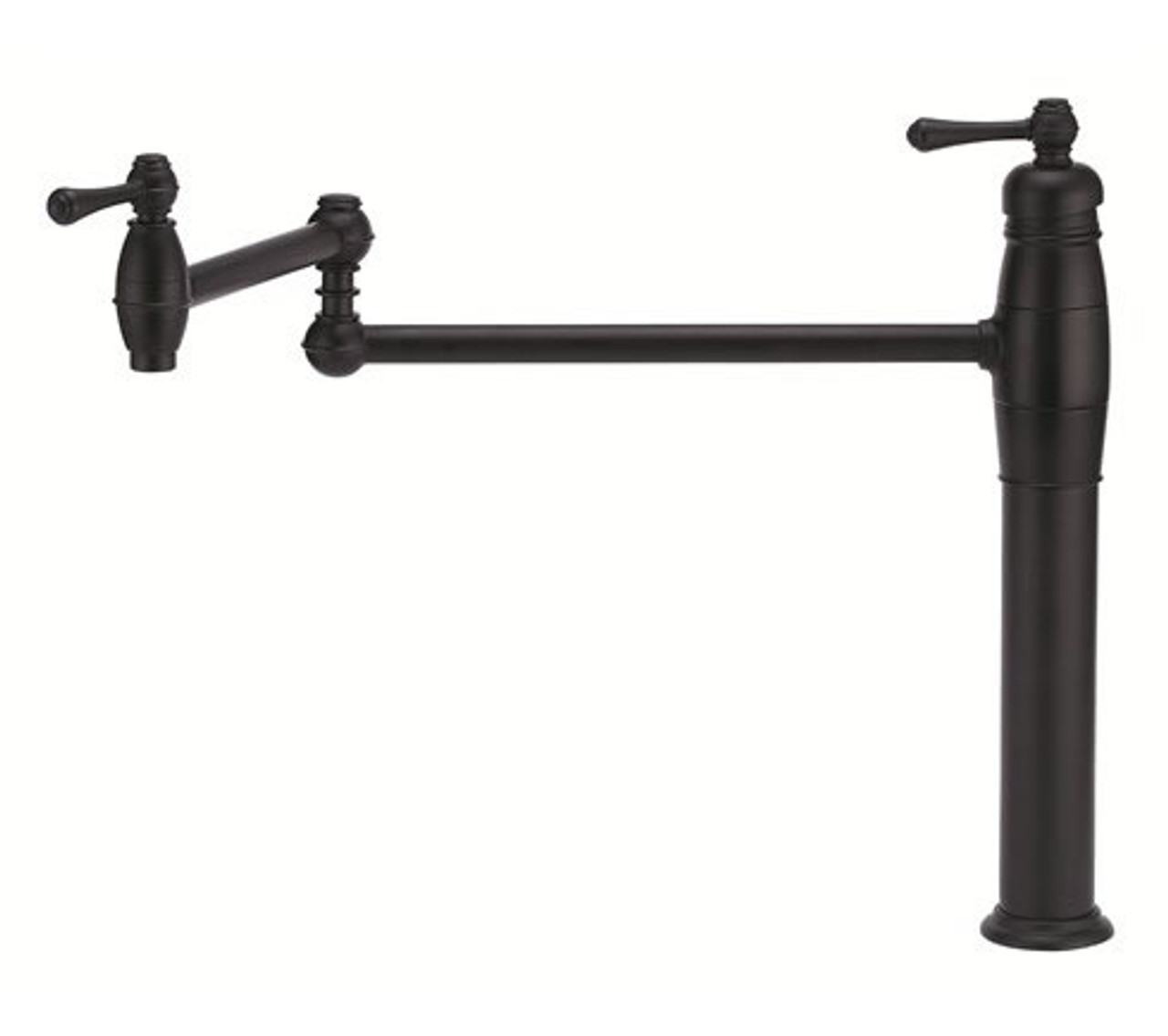 Danze D206557BS - Opulence Single Handle Pot Filler Deck Mount Lever Handle - Satin Black