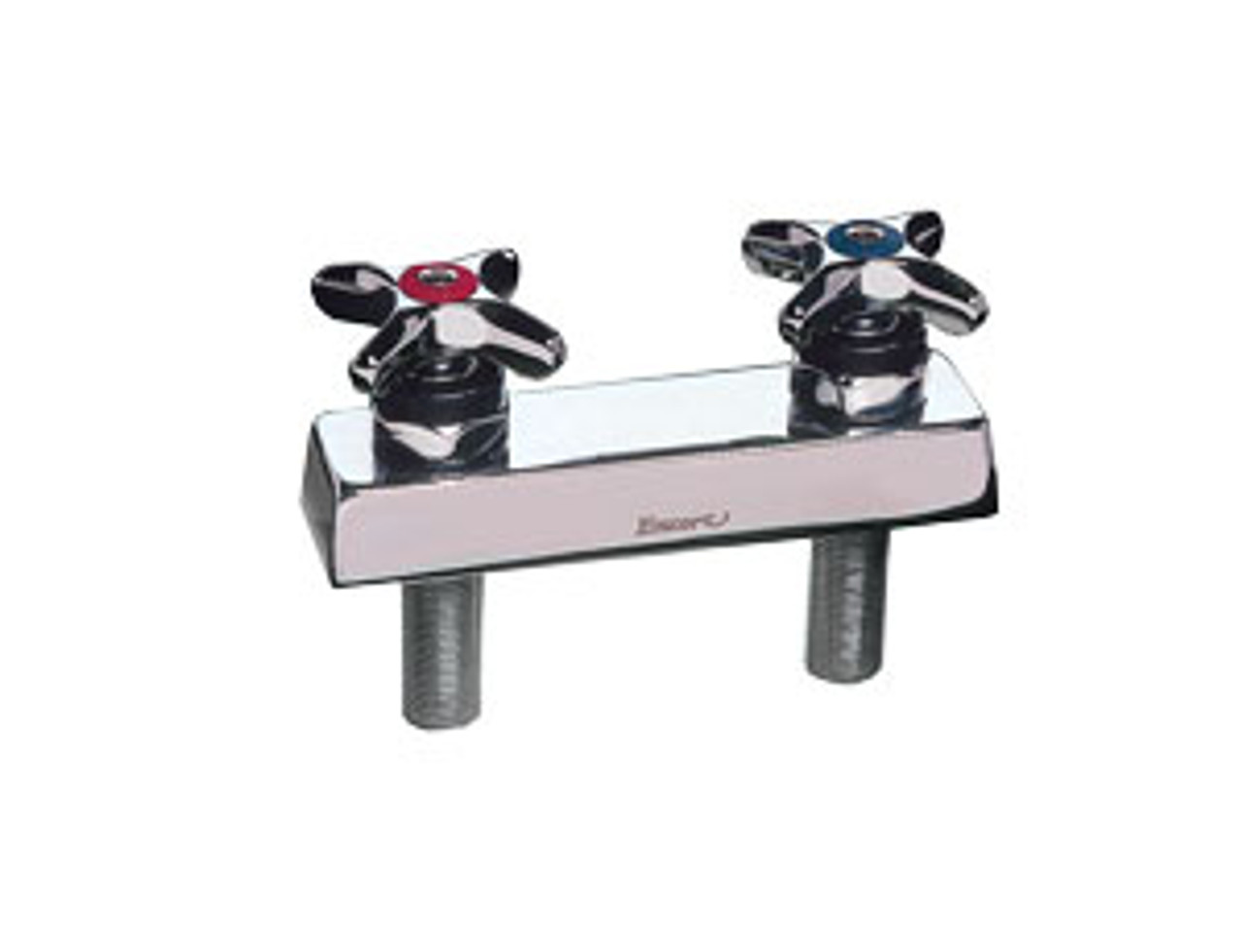 Encore (CHG) KL43-4050 - Concealed Mixing Valve, Deck Mount, 4-inch (102mm) OC Inlets, 1/2-inch (13mm) NPS Male Inlets, Polished Chrome, Cross Handles