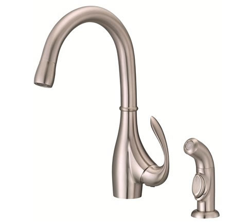 Danze D401546SS - Bellefleur Single Handle Kit, Side Mount Handle with Spray - Stainless Steel