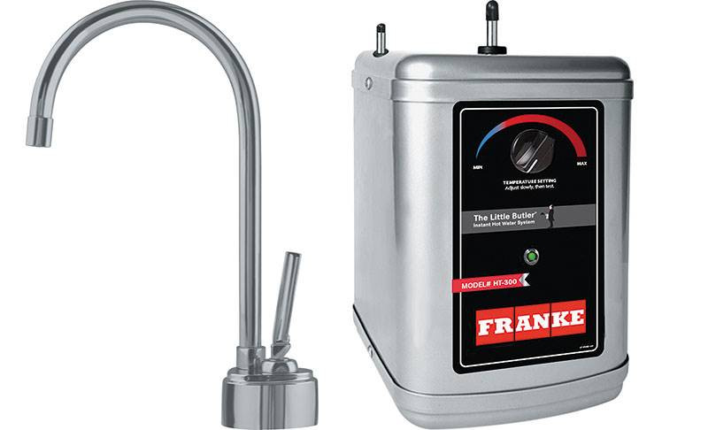 Franke LB8180-HT Twin Little Butler Hot Combo, Satin Nickel 