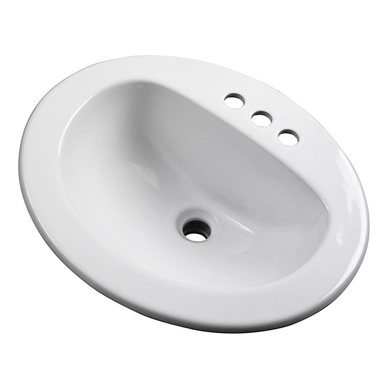 Gerber - MAXWELL S-RIM LAVATORY FAUCET 20-inch X17-inch OVAL 4-inch C WHT TRAPEZOID CTN Gerber - MAXWELL S-RIM LAVATORY FAUCET 20-inch X17-inch OVAL 4-inch C WHT TRAPEZOID CTN
