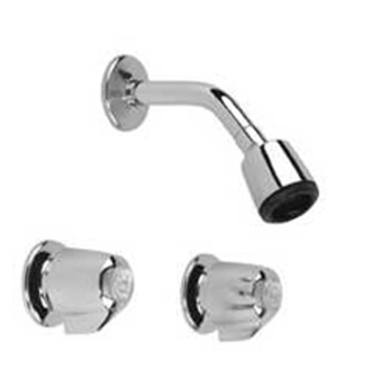 Gerber - 2-VALVE SHOWER W/H&A SLIDING ESC. Gerber - 2-VALVE SHOWER W/H&A SLIDING ESC.