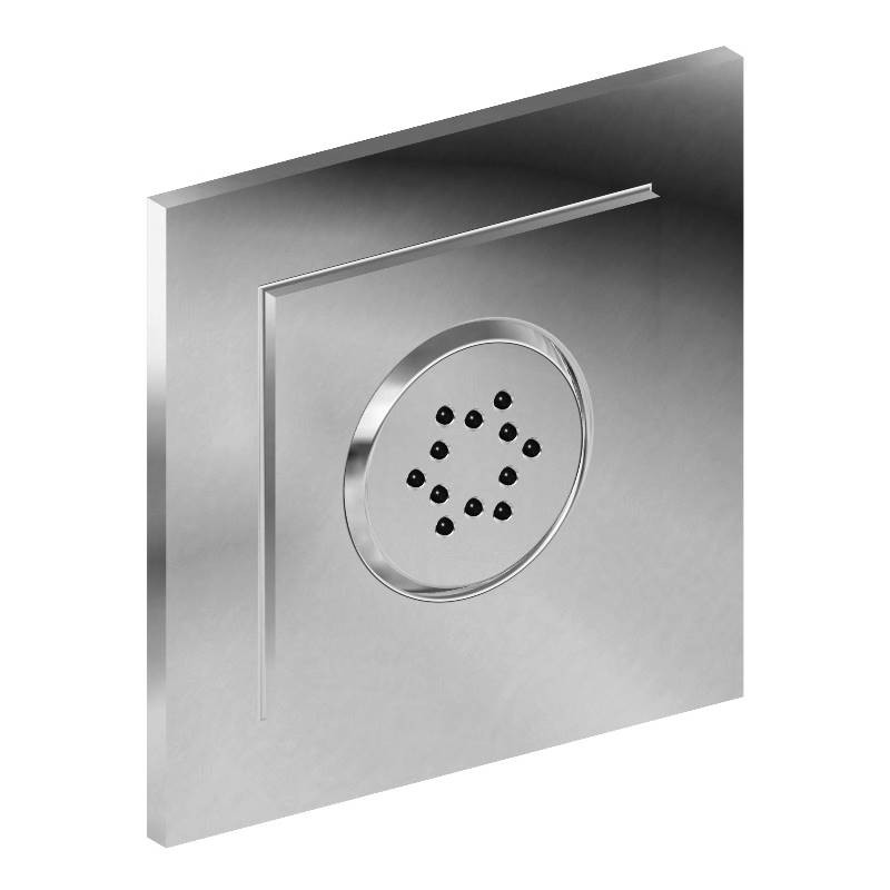 Graff G-8498-PC Finezza Flush Mount Body Spray w/Solid Brass Swivel Head, Polished Chrome