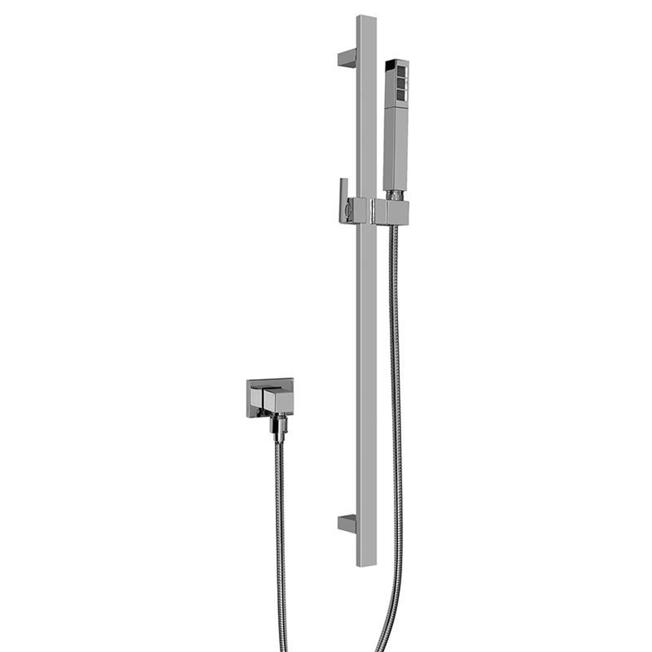 Graff G-8670-AU Contemporary Handshower w/Wall-Mounted Slide Bar, 24K Gold Plated