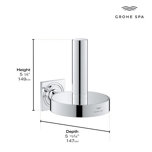 Grohe 409562431 Allure New Spare Paper Holder, Black