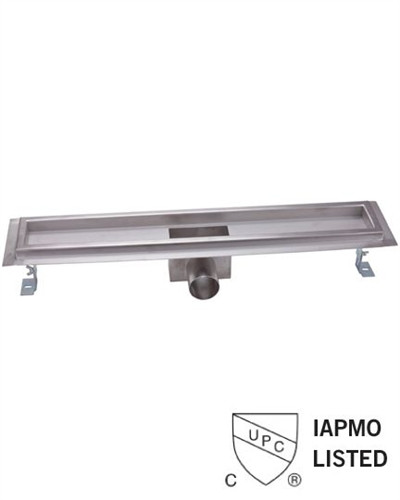 Jaclo 86248-BSS - Side Outlet Shower Channel Body Only - Brushed Stainless Steel, 48"