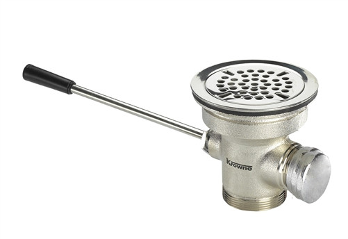 Krowne 22-404- Lever Drain for 3-1/2 inch Sink Openings. This drain comes with a 1-1/2 inch Outlet Adapter
