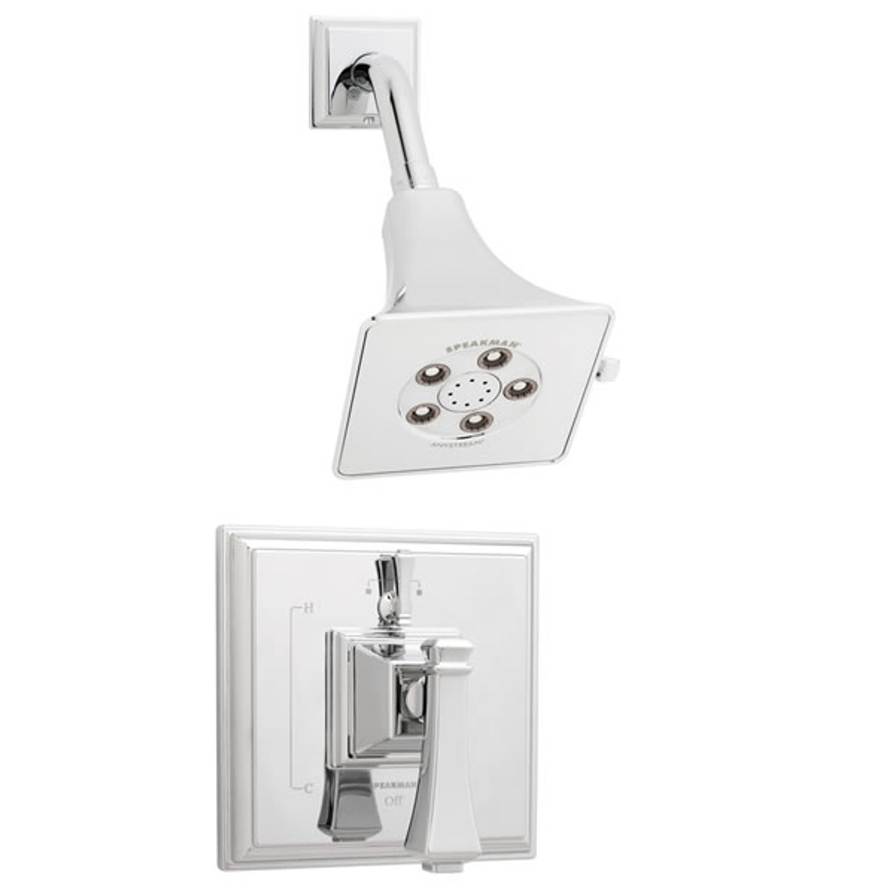 Speakman SM-8410-P Rainier Pressure Balance Valve & Trim in Shower combination in Polished Chrome
