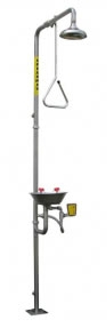 Speakman SE-625-SS - Stay open shower with pull rod activation, all stainless steel, SE-490-SS eye/face wash.