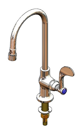 T&S Brass - B-0305-VR4 - Single Pantry Faucet, Deck Mount, Rigid, Vandal Resistant Aerator and Anti-rotation Pins
