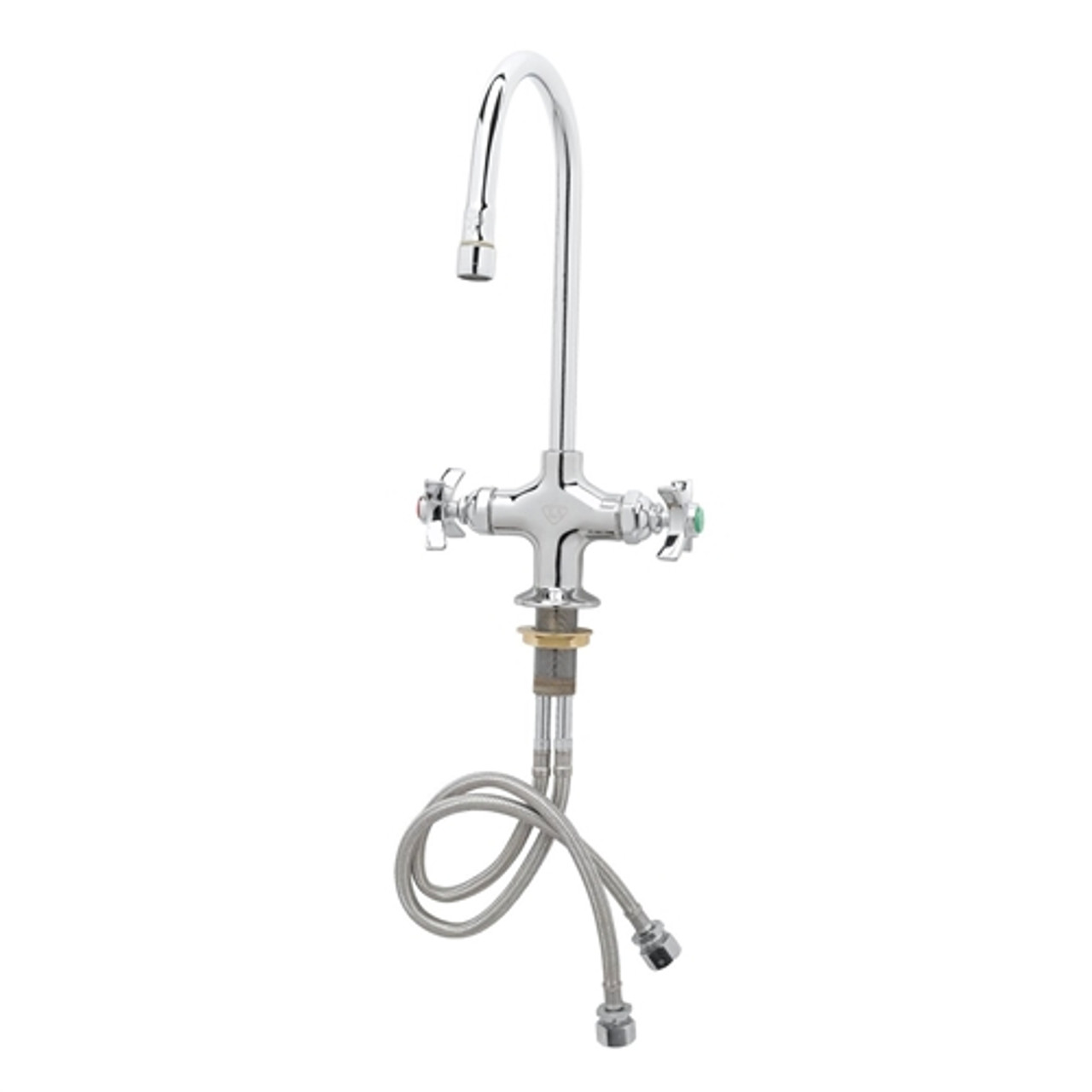 T&S Brass - BL-5704-04 - Lab Mixing Faucet, Rigid Gooseneck w/Aerator, 4-inch Spreader Assembly T&S Brass - BL-5704-04 - Lab Mixing Faucet, Rigid Gooseneck w/Aerator, 4-inch Spreader Assembly