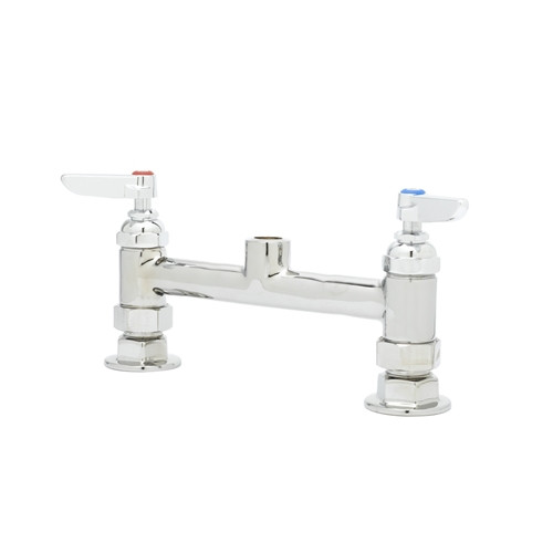 T&S Brass - B-0320-LNM - Double Pantry Rigid Base Faucet, Deck Mount, 8-inch Centers, Less Nozzle (Qty. 6)